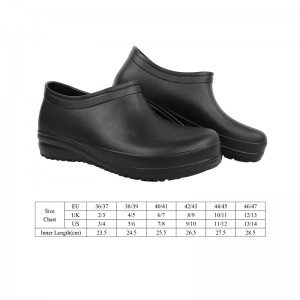 Non-slip EVA garden Labor Rain boots Ankle Chef Boots