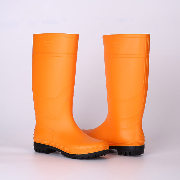 4 orange water boots