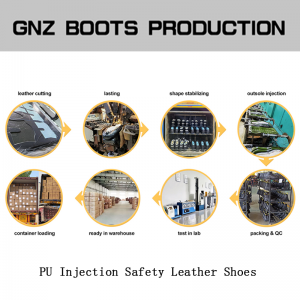 Low Cut Steel Toe Work Boots Black Lace-up Non-slip Shoes