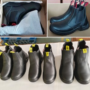 Men Slip-on PU Sole Dealer Boot with Steel Toe Cap and Steel Midsole