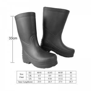 Men’s Tall Waterproof Wide Width Knee High Rain Boots EVA
