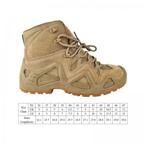 6 Inch Unique Design PU-sole Injection Tactical Combat boots