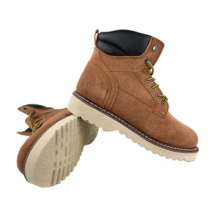 6 inch Suede Cow Leather Boots with Steel Toe and Steel Plate