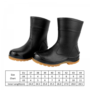 Ankle Wellington PVC Safety Water Boots With Steel Toe And Midsole