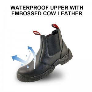 Men Slip-on PU Sole Dealer Boot with Steel Toe Cap and Steel Midsole