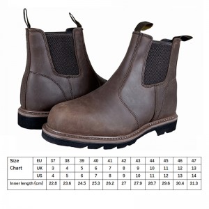 Chelsea Goodyear-Welt Labor Shoes Steel Toe Grain Leather Boots