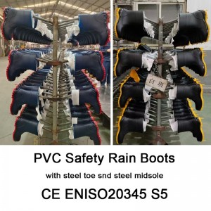 White Food Industry Steel Toe Rain Boots Ankle PVC Safety Rubber Boots