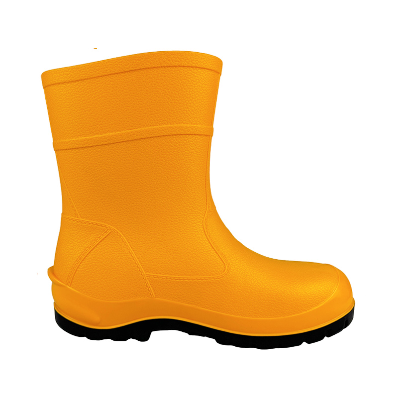 yellow upper black sole