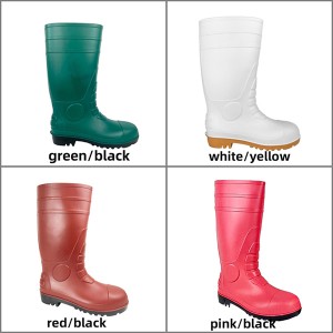 Lady Pink Farming Steel Toe Cap PVC Water Boots