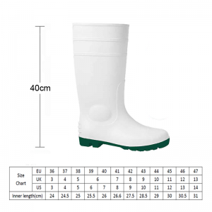 White Steel Toe PVC Boots Oil Field Food Industry Safety Shoes