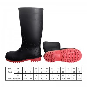 Economy Waterproof Safety Shoes Impact Resistant Knee High PVC Boots