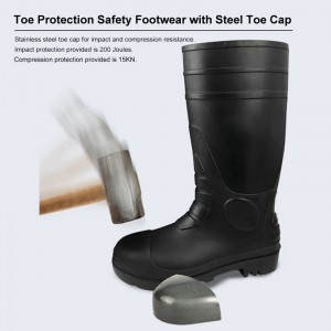 CE ASTM AS/NZS PVC Safety Rain Boots with Steel Toe and Midsole