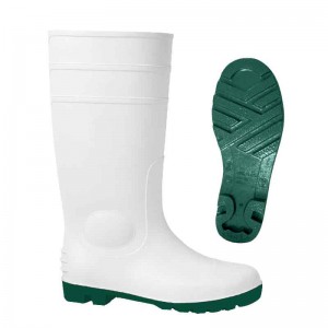 White Steel Toe PVC Boots Oil Field Food Industry Safety Shoes