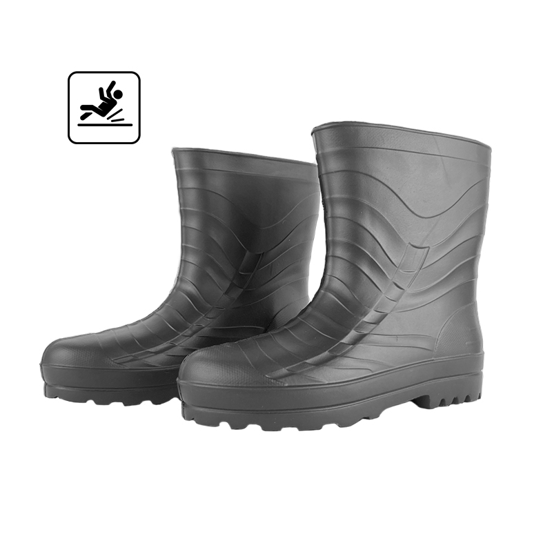 Black Short  Rain Boots for Men