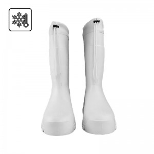 Lightweight EVA Rain Boots White for Food Industrial Cold Weather