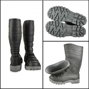 Mining Safety Rain Boots Steel Toe Steel Midsole New Style Industry PVC Shoes