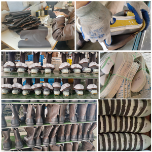 Knee-high Oil & Gas Field Safety Rigger Boots Goodyear Welt Shoes