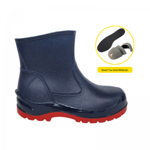 Low Cut Safety Shoes Steel Toe Steel Shank PVC Boots