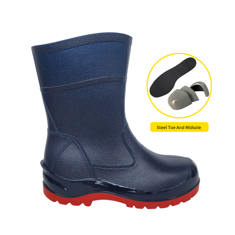 Low-cut PVC Safey Rain Boots With Steel Toe And Steel Midsole (1)