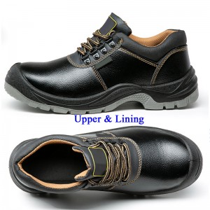 Economy PU-sole Safety Leather Working Shoes