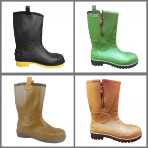 CE Certificate Winter PVC Rigger Boots with Steel Toe and Midsole