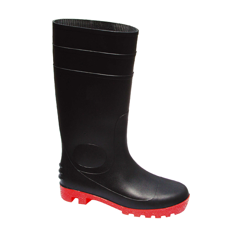 6 black upper red sole