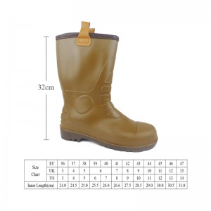 CE Certificate Winter PVC Rigger Boots with Steel Toe and Midsole