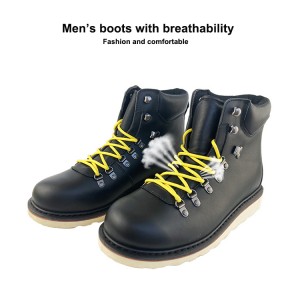 Working Leather Shoes Black 6 Inch Goodyear Welt Stitch Redwing Style