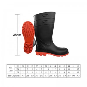 Farming and Industry Black Economy PVC Working Rain Boots for Man