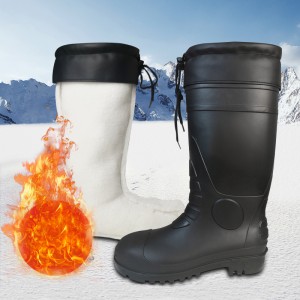 CE Winter PVC Safety Rain Boots with Steel Toe and Midsole
