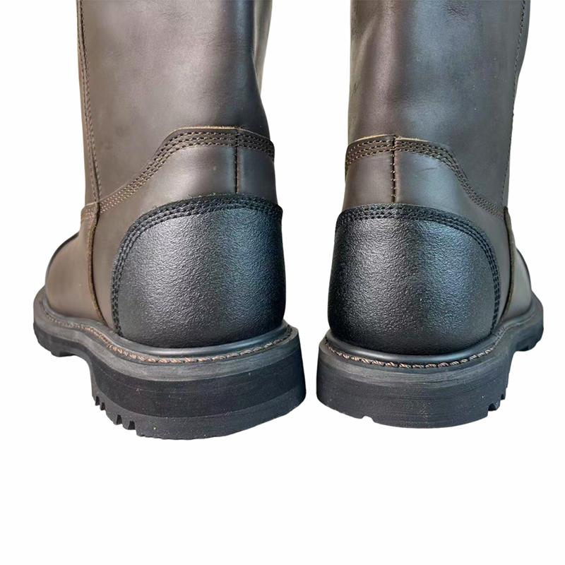 3 black leather heel