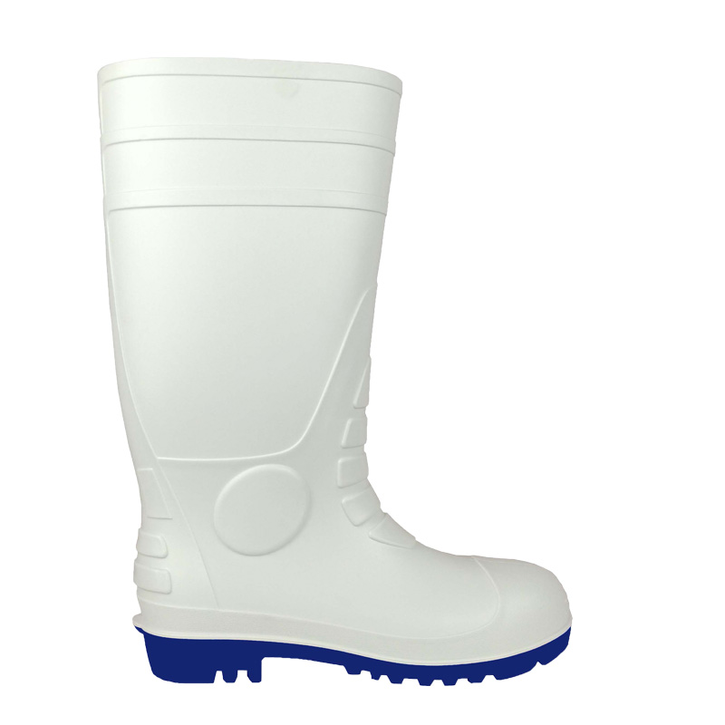 white upper blue sole