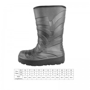 Mens Tall Waterproof Wide Width Knee High Rain Boots EVA