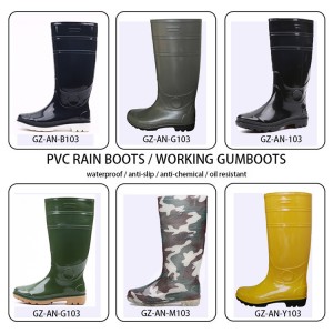 Fashion Jungle Knee High PVC Boots Classy Men’s Work Wear Gumboots Foot Protection