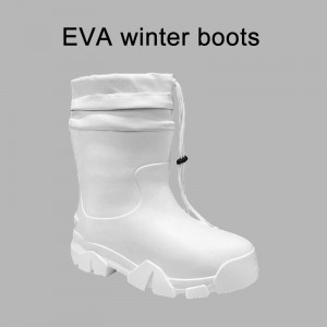 Slip-Resistant EVA Winter Boots with Fabric White Chef Boots