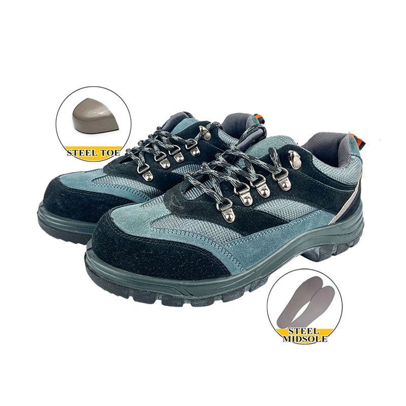Low Cut Steel Toe Leather Shoes Safety Antistatic Labor Boots