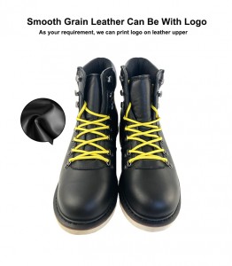 Working Leather Shoes Black 6 Inch Goodyear Welt Stitch Redwing Style