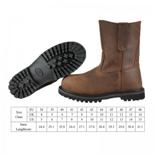 Half Knee Oil Field Working Goodyear Welt Boots With Steel Toe