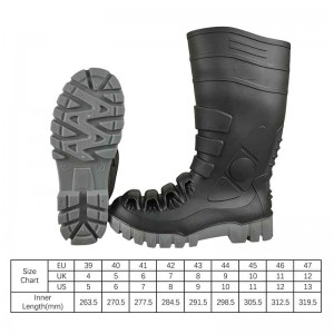 Mining Safety Rain Boots Steel Toe Steel Midsole New Style Industry PVC Shoes