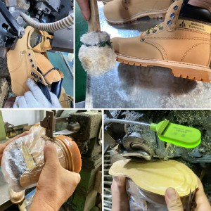 6 inch Suede Cow Leather Boots with Steel Toe and Steel Plate