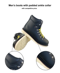 Working Leather Shoes Black 6 Inch Goodyear Welt Stitch Redwing Style