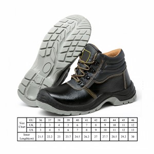 Economy PU-sole Safety Leather Working Shoes
