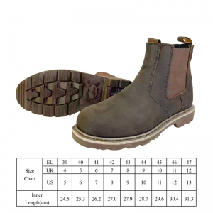 6 Inch Brown Leather Goodyear Safety Boots with Steel Toe