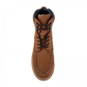 Goodyear Welt Safety Nubuck Cow Leather Shoes with Protection Toe