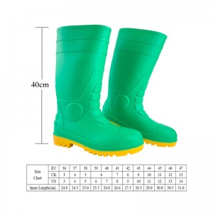 ASTM Chemical Resistant PVC Safety Boots with Steel Toe and Midsole