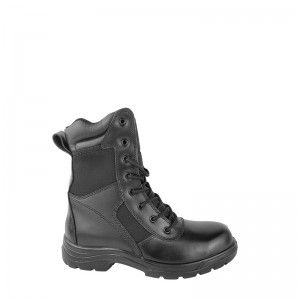 9 Inch Military Protection Leather Boots with Steel Toe and Plate