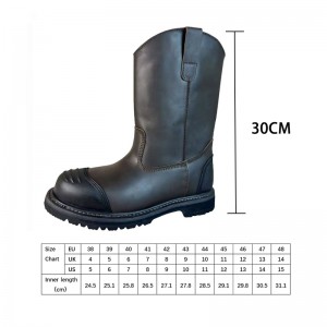 Knee-high Oil & Gas Field Safety Rigger Boots Goodyear Welt Shoes